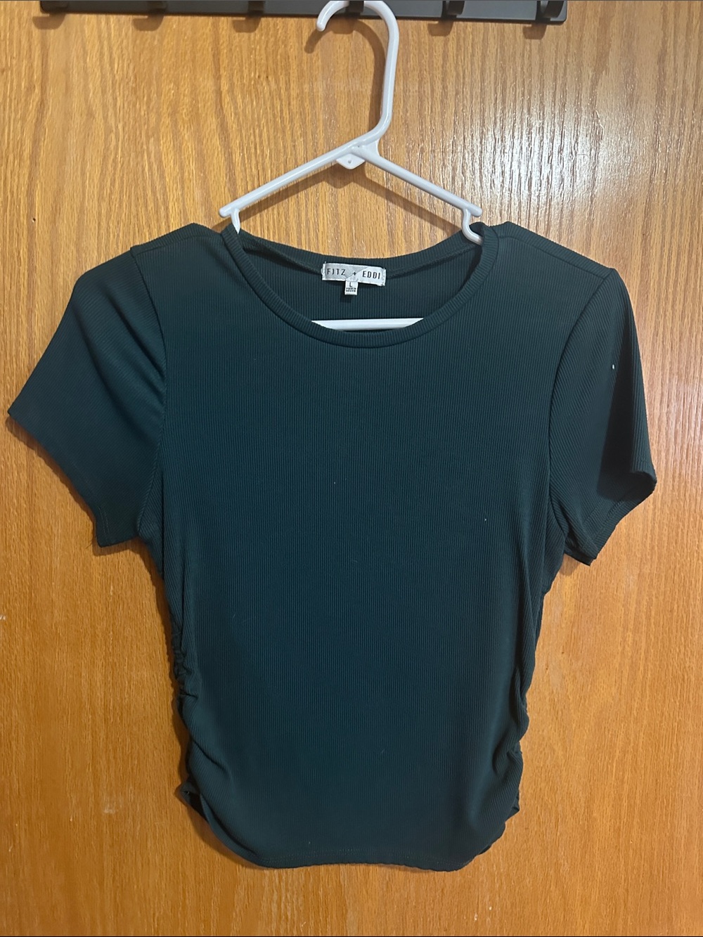 Fitz + Eddy Dark Green Short Sleeve Ribbed Tee